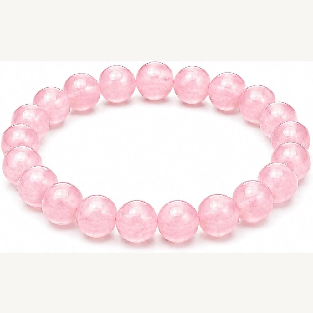 Rose Quartz Tenderness & Self-Care Bracelet — Real White-Background Product Photography
