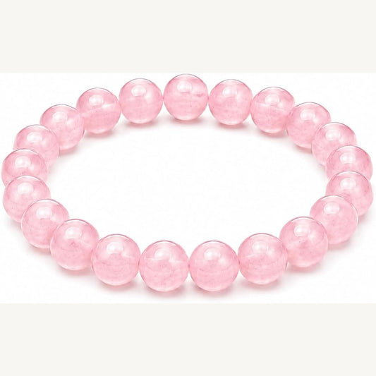 Rose Quartz Tenderness & Self-Care Bracelet — Real White-Background Product Photography